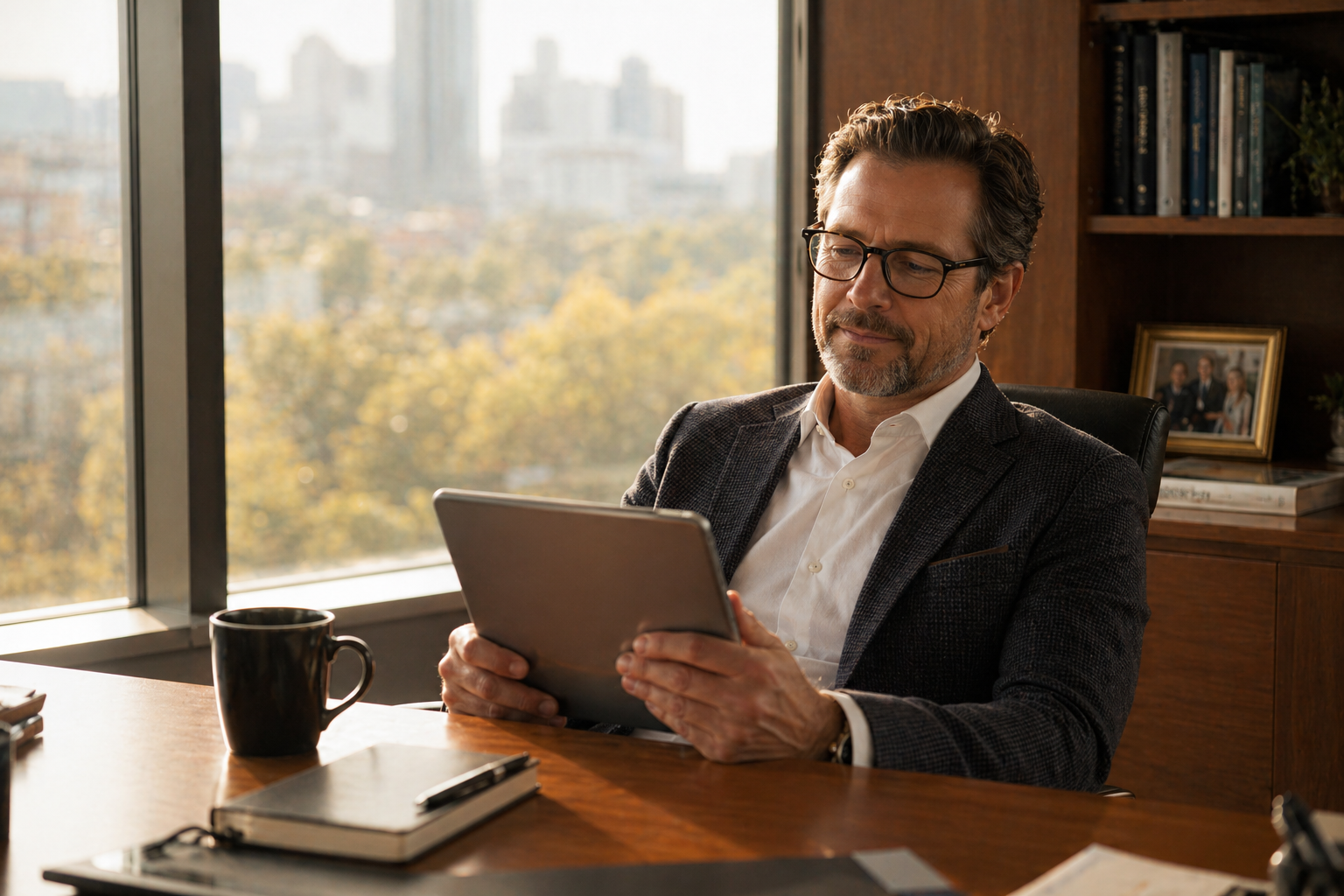 A sales director reviewing pipeline activity from his own surface — visibility without surveillance